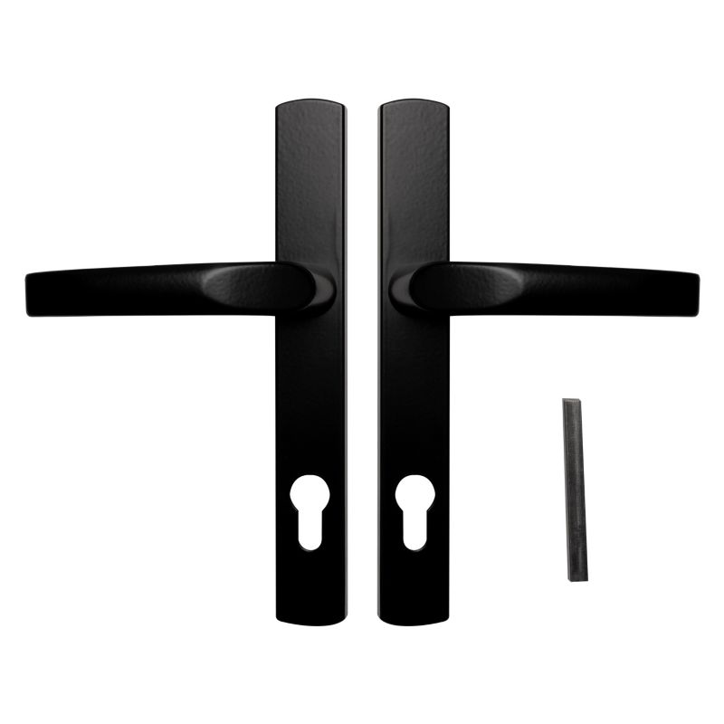 Klamka do drzwi PSG czarna Aluminium Szyld 234x32 72 mm Nowoczesna Odporna 1 szt.