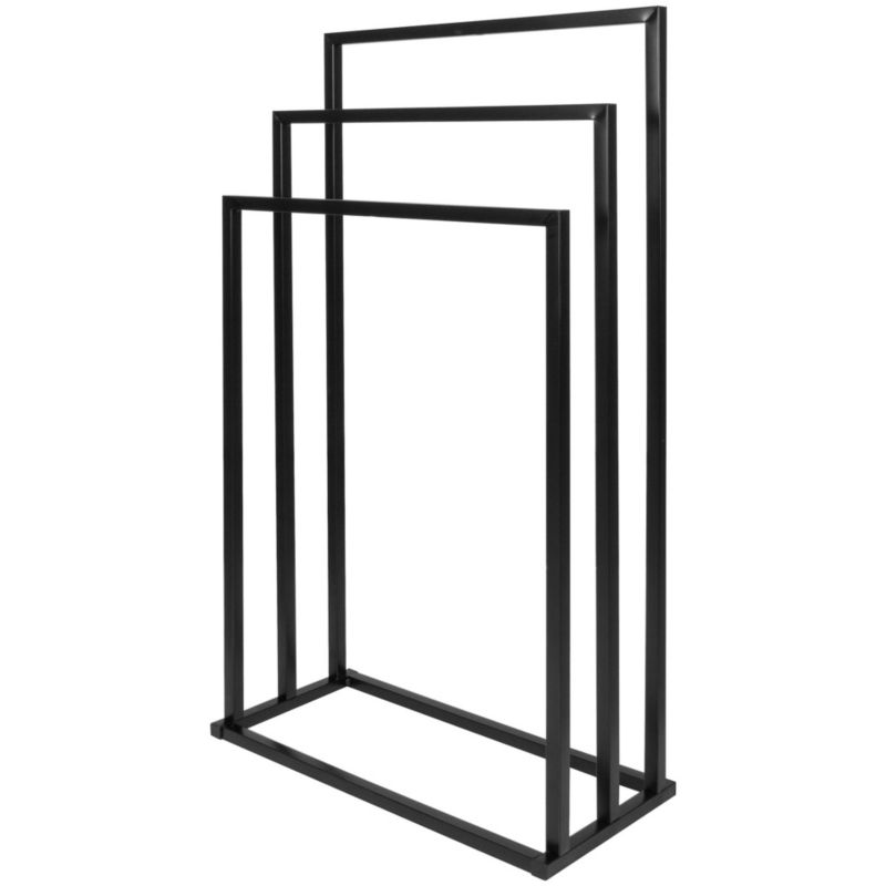 Stojak łazienkowy na ręczniki Springos 3-ramienny czarny 1 szt.