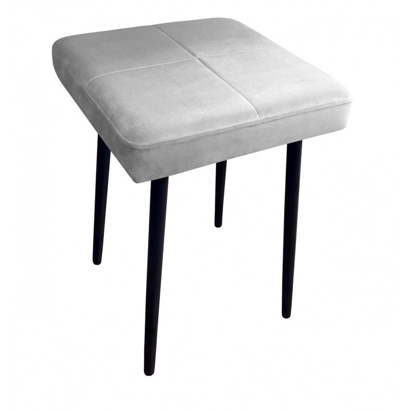 Taboret SQUARE MG VELVET jasno szary ATOS 1 szt.