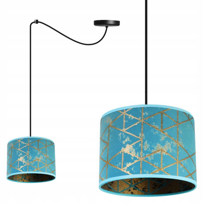 Lampa sufitowa wisząca Light Home LH Pająk Werona 1x E27 60W niebieski 1szt.