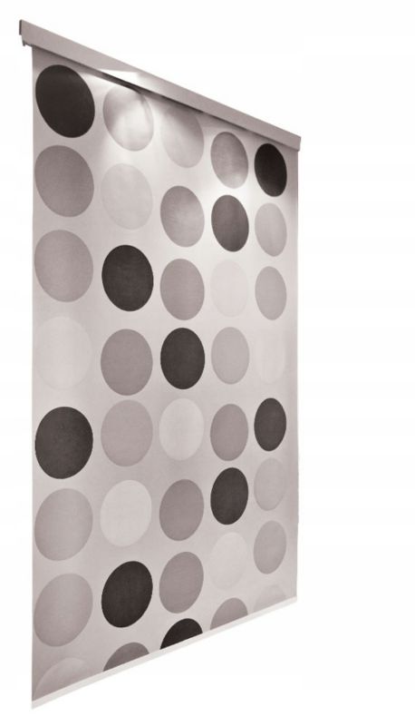 Roleta wannowo-prysznicowa z kasetą Estiva 120x240 cm wzór koła szare grafit 1 szt.
