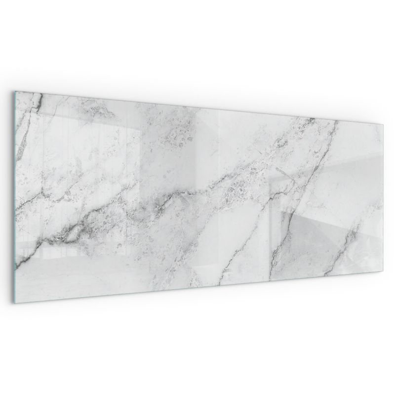 Podkładka Szklana Wallfluent 125x50 cm Ochrona Podłogi przed Kominkiem Wzór marmurowy 1 szt.
