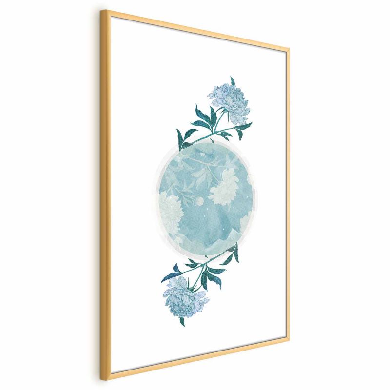Plakat Artgeist Kwiecista planeta 29,7x42 cm z ramą złotą 1 szt