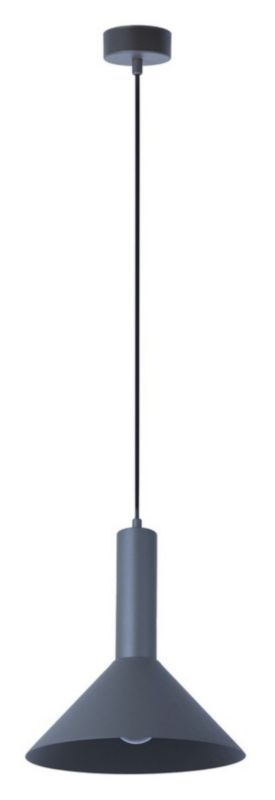 Lampa wisząca Witrum stożek 1-punktowa E27 ciemno szara