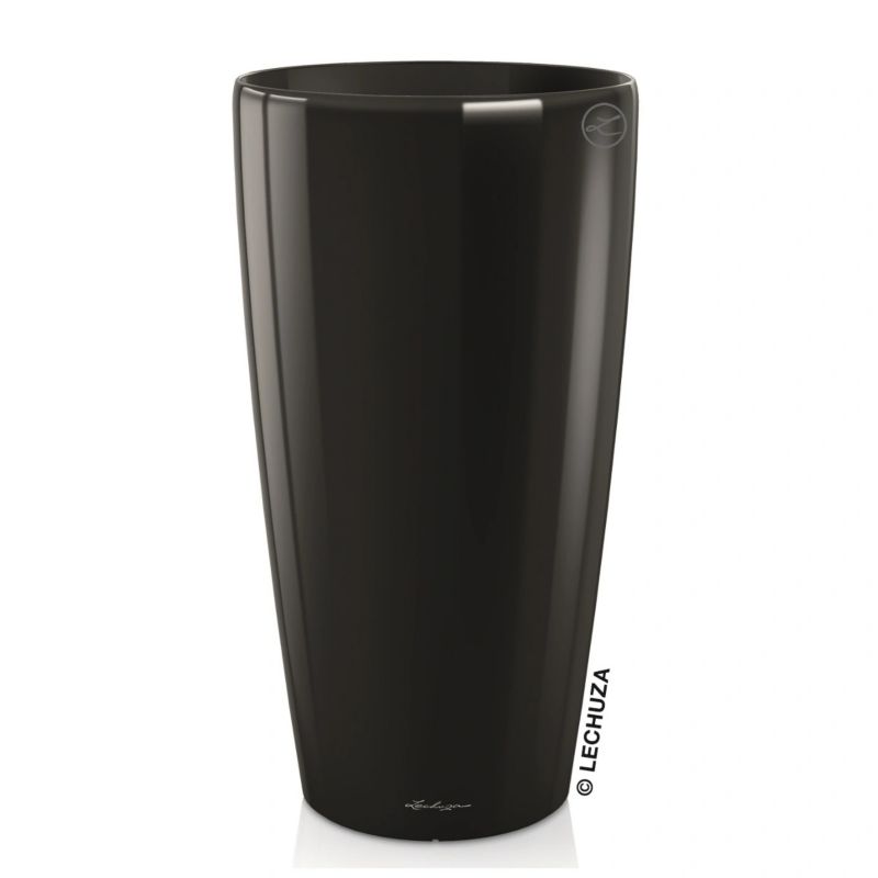 Doniczka Lechuza Do Domu Na Taras RONDO 32/56 czarny połysk 1 szt