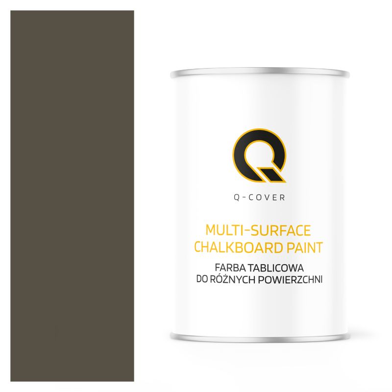 Farba Tablicowa Do Ścian Pisania Kredą Q-Cover Kolor Szaro-brązowy RAL7013 Mat 1L