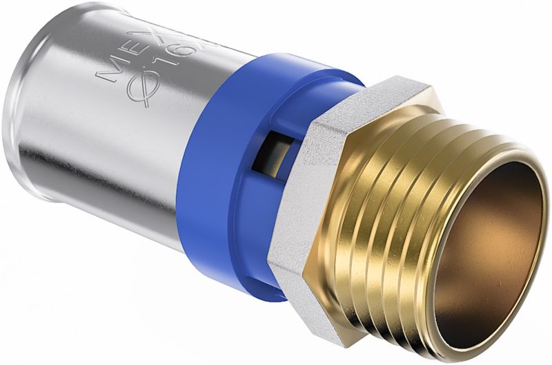 Redukcja zaprasowywana Mexen PEX-P srebrna 25 mm x 1" GZ 1 szt.