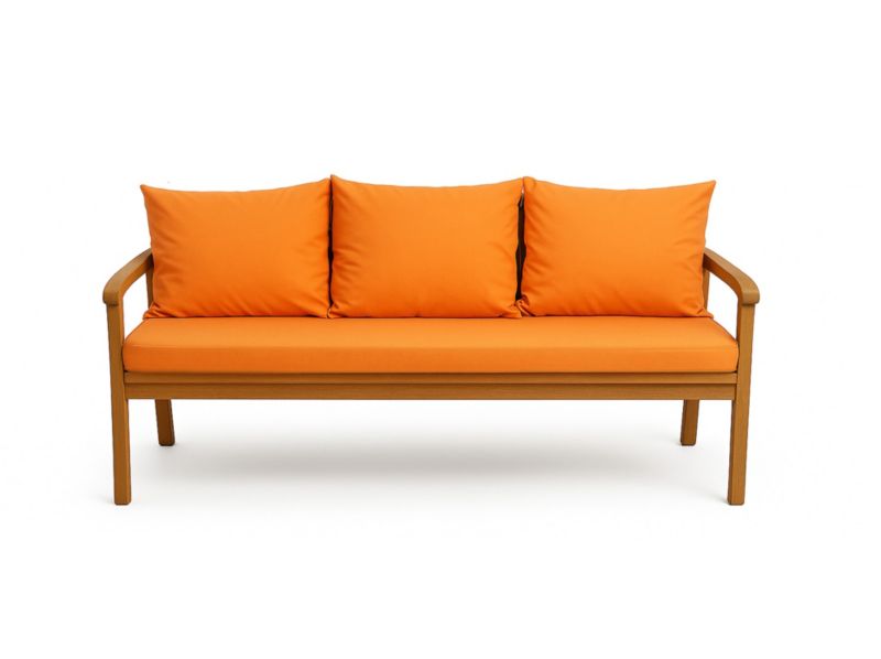Poduszka ogrodowa na ławkę 3-os, Setgarden, 140x60x50cm,, pomarańczowa dwustronne Poduszki na ławkę zdejmowany pokrowiec,Mix 1szt