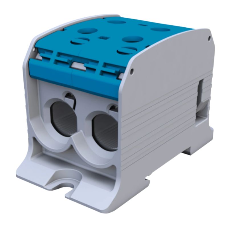 Złączka szynowa Simet STB 95-2 niebieska (Al/Cu, 4x16-95 / 4x10-70 mm pomiar 2x1,5-10 / 2x1,5-6 mm) 1szt.