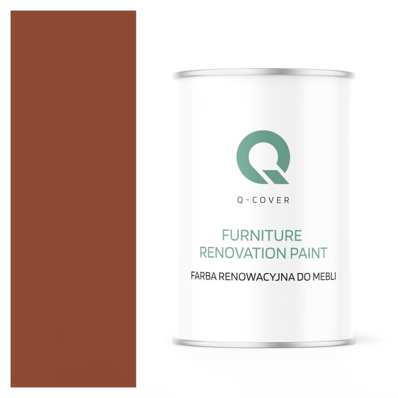 Farba Renowacyjna do Mebli Q-Cover Ceglasty RAL8004 Satyna 1L