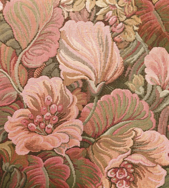 fototapeta ESTAhome haftowany kwiatowy wzór różowymIzielonym 250 x 279 cm - 1 rol.