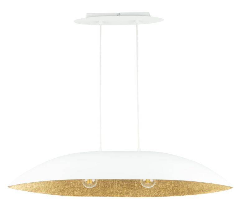 Lampa wisząca Sigma Lighting Gondola biało-złota wym: 90 x 84 x 25 cm 2xE27 x 1 szt.