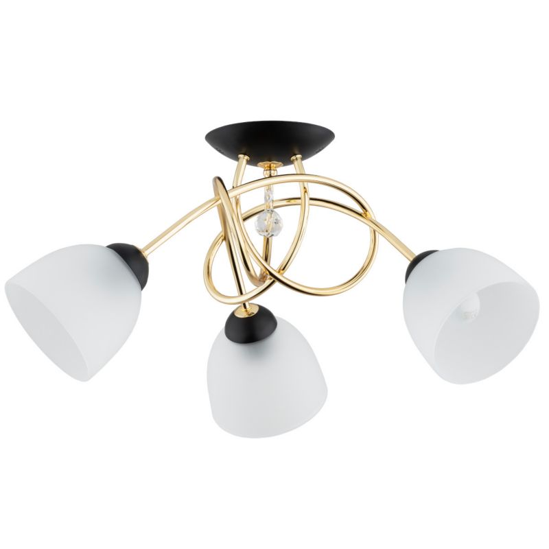 Lampa sufitowa Alfa MODENA złoto-czarna-biała 3xE27x15W wym:30x50x60cm IP20 -1 szt.