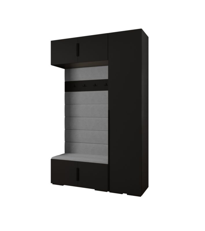 Garderoba do przedpokoju Abiks INOVA 1 Z19 czarny+czarny+manila16 1szt.