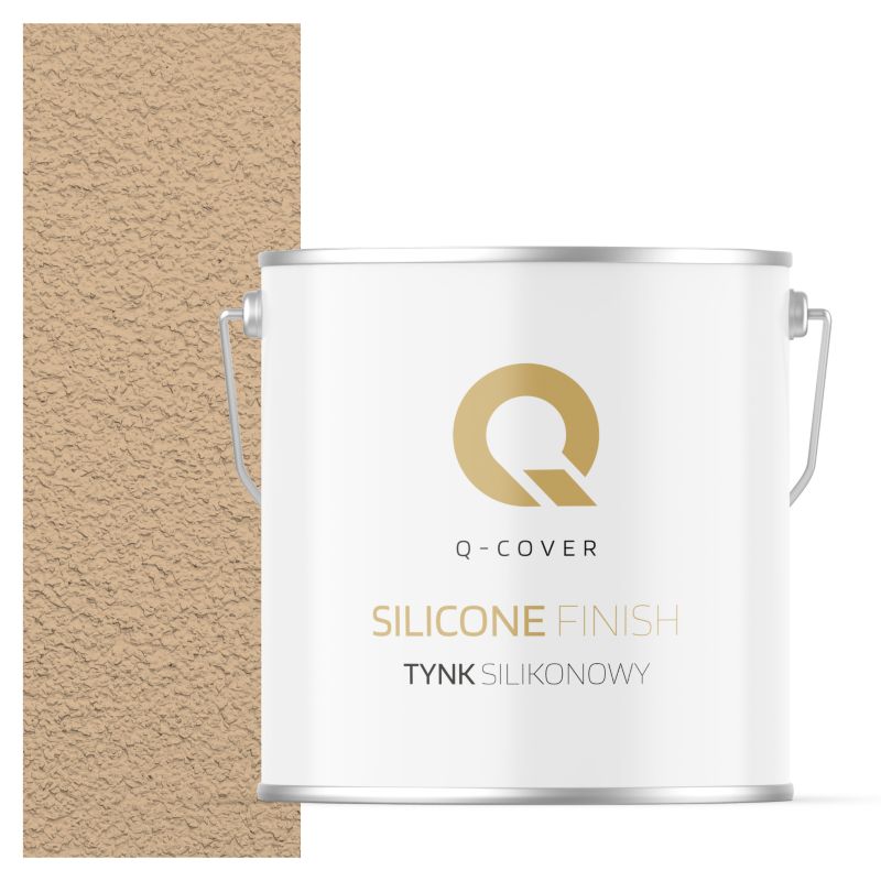 Tynk Silikonowy Elewacyjny Baranek 3.0mm Q-Cover Beżowy F445 7KG
