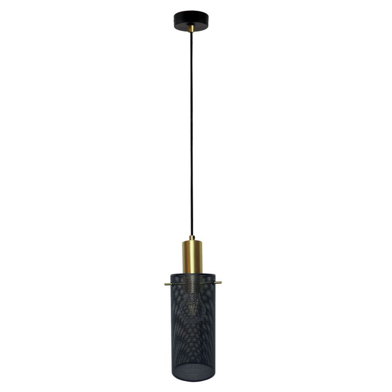 Lampa wisząca Light Prestige Tirana 7996 czarno-złota szerokość 10 cm 1xE27 x 40W 1 szt.