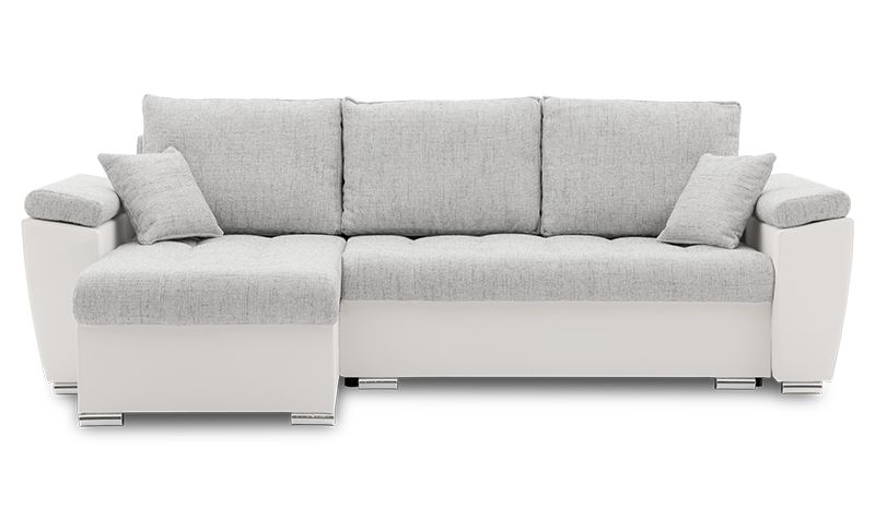 Narożnik TYLETEGOTU rozkładany lewy MAGNUS ekoskóra biały szary 1 szt