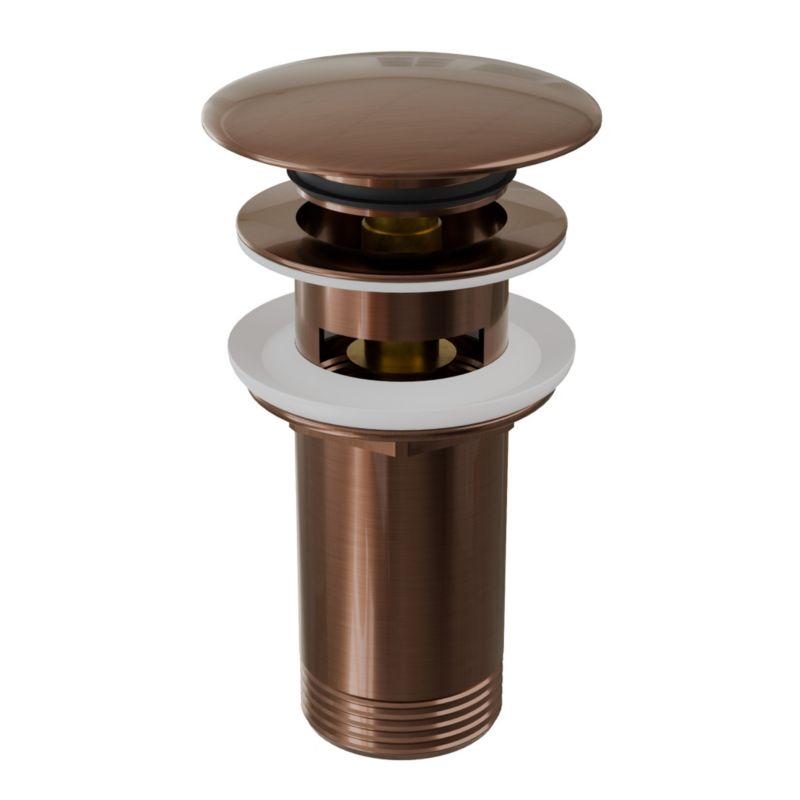 JANO German Line Korek Klik Klak z przelewem mosiężny duży grzybek miedź 1 szt.