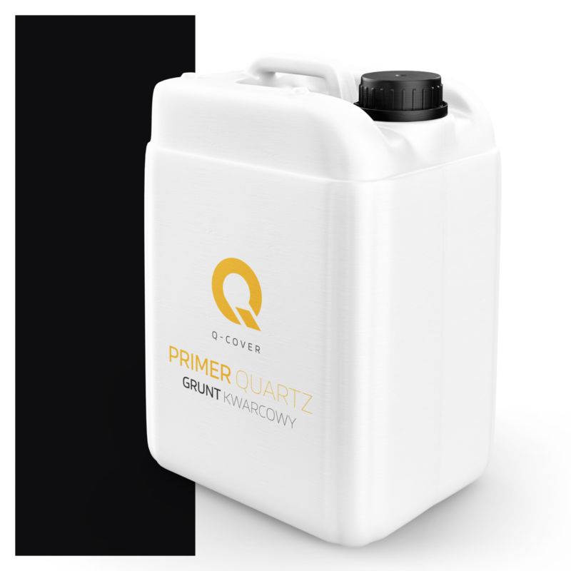 Grunt Kwarcowy pod Tynk Silikonowy Q-Cover Czarny głęboki RAL9005 7.5KG