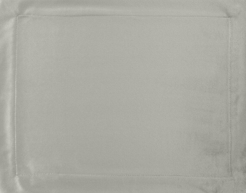 Podkładki MELINDA Eurofirany 30x40 cm komplet srebrnych welwetowych z ozdobną listwą 4 szt.