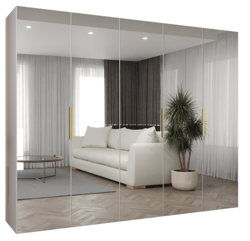 Szafa uchylna Abiks MARBELLA 3 250 wys 202 cm Biały + Złoty 1 szt