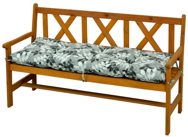 Poduszka na ławkę ogrodową AMPO 180 cm szary biały 1 szt.