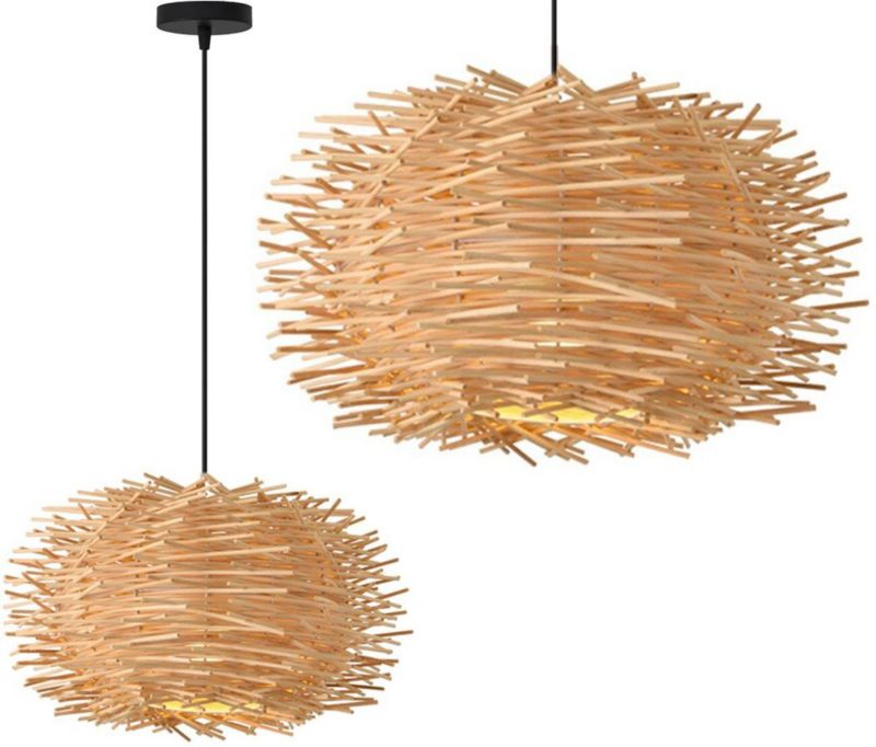 Lampa Sufitowa Wisząca Toolight App884-1Cp Natural Boho Brązowy