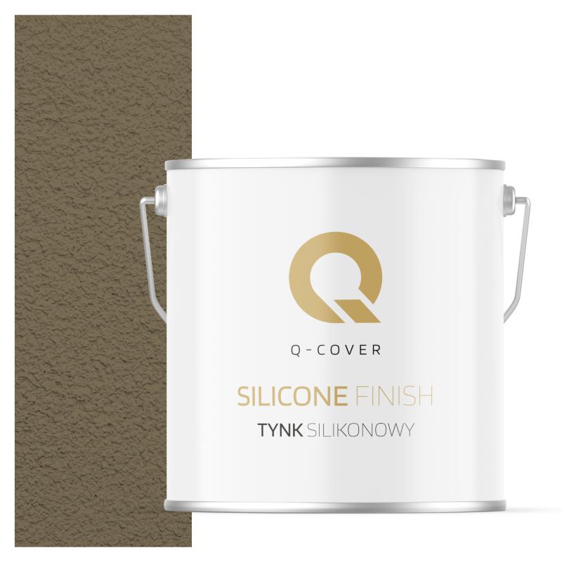 Tynk Silikonowy Elewacyjny Baranek 3.0mm Q-Cover Khaki F455 7KG