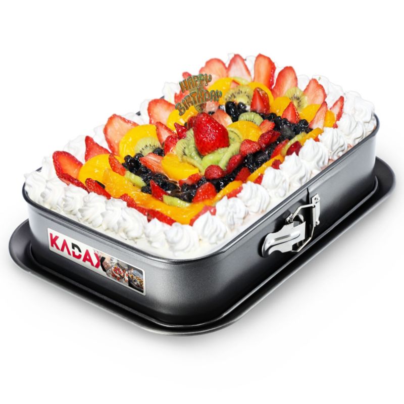 Tortownica KADAX Forma Do Pieczenia Nieprzywieralna Prostokątna 35x24cm Czarny 1 szt.