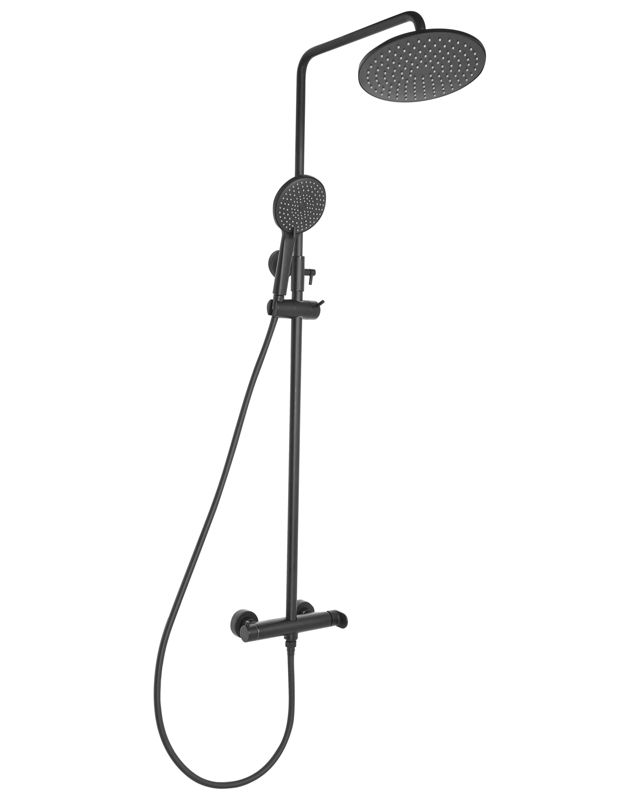 Kolumna prysznicowa z deszczownicą Catamarca Czarny 1 szt.