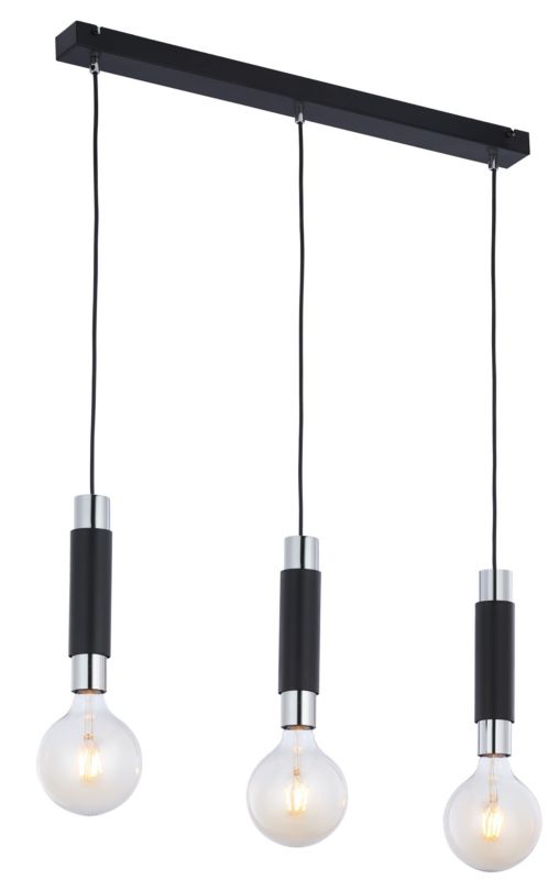 Lampa sufitowa Jupiter LILE czarna-chromowana 3xE27x40W IP20 - 1 szt