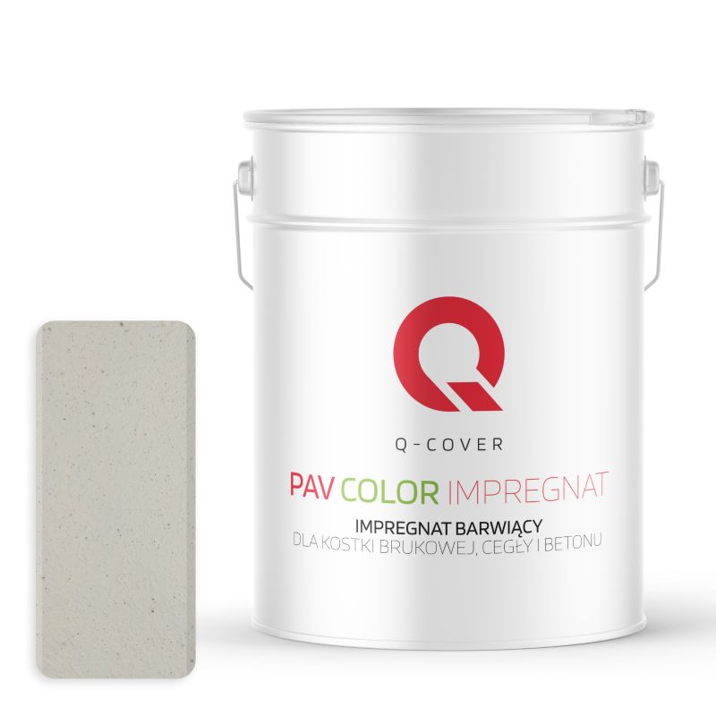 Impregnat Barwiący do Kostki Brukowej Cegły Betonu Q-Cover Biało-szary RAL9002 10L