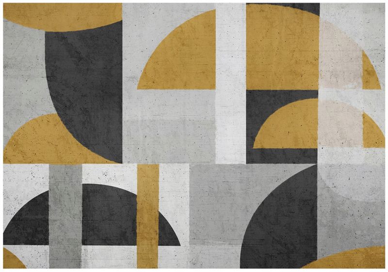 Fototapeta WALLARENA Do Sypialni Salonu Winylowa Art Deco Geometria Abstrakcja Szary 416x254 cm 15999WVZXXXL 1 szt.