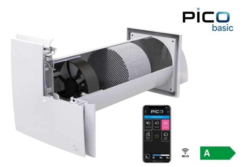 Rekuperator ścienny CATA BASIC z czujnikiem wilgotności + WiFi 1 szt.