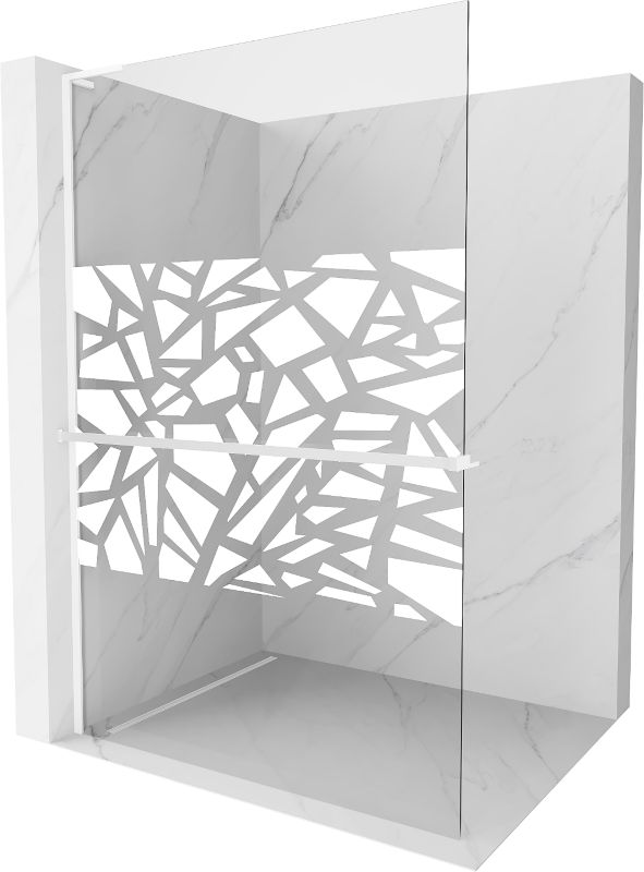 Ścianka prysznicowa Mexen Kioto+ biały wzór 110x200 cm 800-110-123-20-85 1 szt.