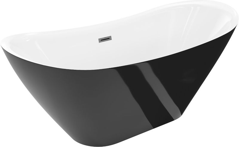 Wanna wolnostojąca Mexen Lotos biały czarny 140x75 cm 52051407775-661 szt.