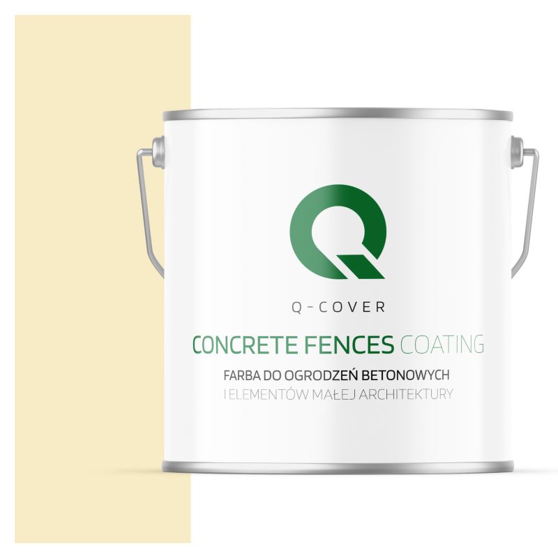 Farba do Ogrodzeń i Płotów Betonowych Q-Cover Żółty Jasny F622 5L