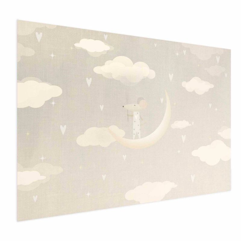 Plakat Artgeist Myszka na księżycu 60x40 cm bez ramy 1 szt