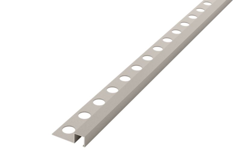 Listwa narożna aluminiowa AIQ Lambro beżowa matowa 1cm x 270cm 1 szt.