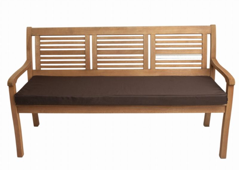 Poduszka ogrodowa na ławkę, Setgarden, 130x60x7cm, brązowa poduszka na siedzisko zdejmowany pokrowiec, Flat 1szt