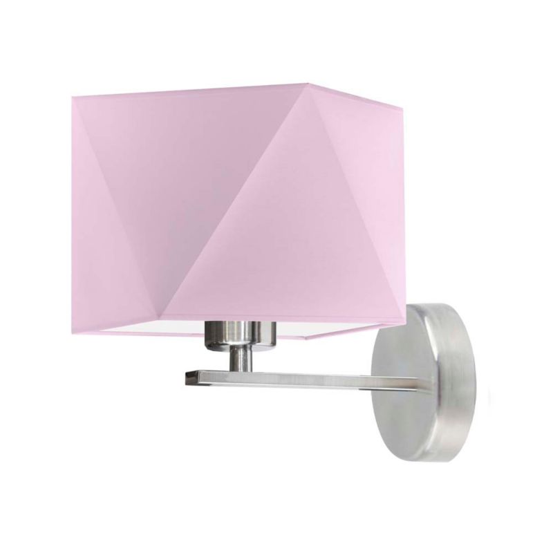 Kinkiet Volta Light Factory Simple Stal szczotkowana/Jasny fioletowy Abażur 1xE27 1szt.