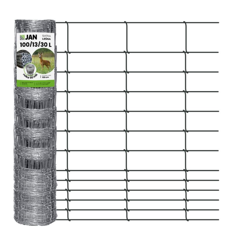 Siatka leśna ogrodzeniowa Z.P.H. JAN 100/13/30 l 50m gęsta na kury zająca 1 szt.