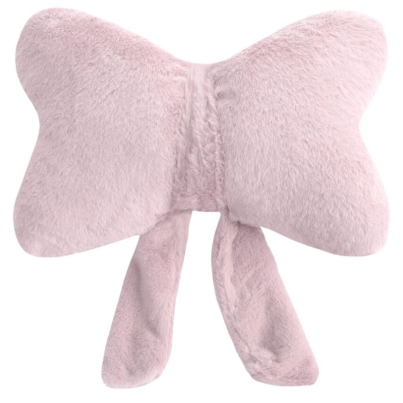 Poduszka dekoracyjna WIOSNA/135 Eurofirany kokarda różowa ozdobna 37x30 cm do salonu 1 szt.