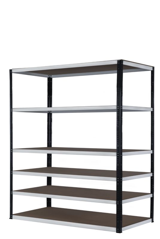 Regał metalowy MODO24 magazynowy stojak grafitowo-biały helios 196x150x50cm 6 półek po 275 kg 1 szt.