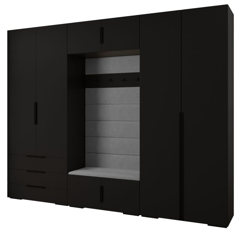 Garderoba do przedpokoju Abiks INOVA 1 Z14 czarny+czarny+manila16 1szt.