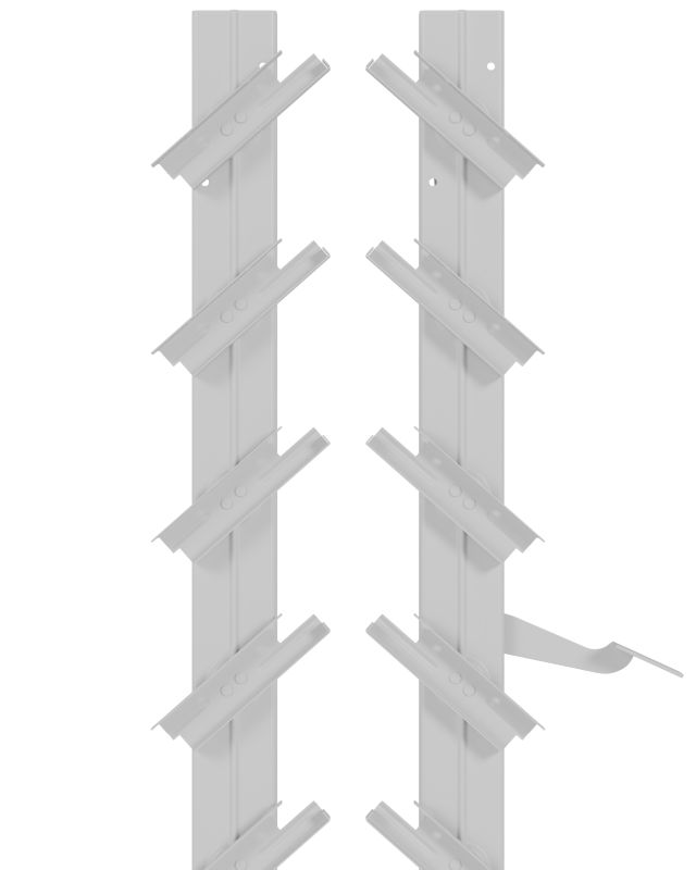 WOODINO Stalowy system do żaluzji , ruchome deseczki BIAŁY, Shutters 109 - 1 para