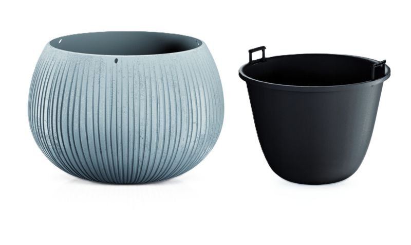 Doniczka kula Prosperplast Beton Bowl z wkładem beton DKB 29 cm 1szt