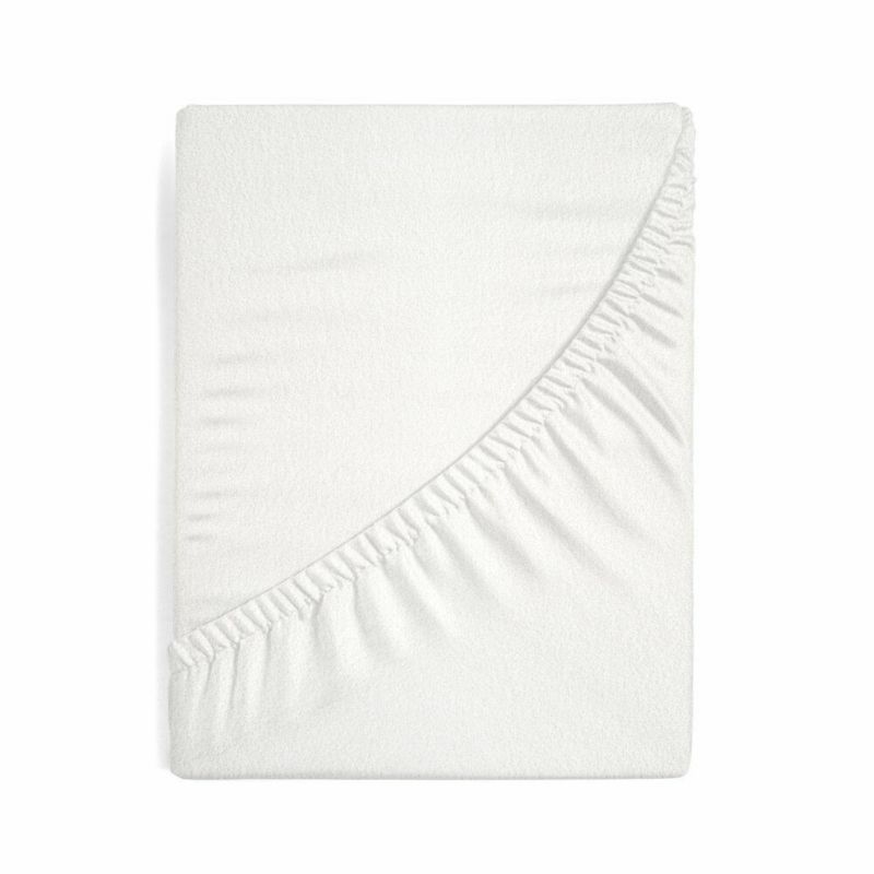 Prześcieradło FROTTE Eurofirany 140 x 200 x 20 cm kremowe z bawełny frotte z gumką 1szt.