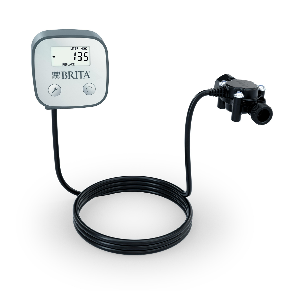 BRITA Flow Meter, licznik przepływu wody marki BRITA. Kontroluj ilość filtrowanej wody.