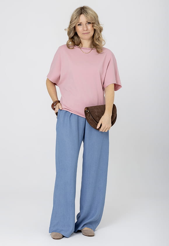 Lillow - Lekkie SPODNIE CARTER dłuższe - jeans - Uszyto w Polsce